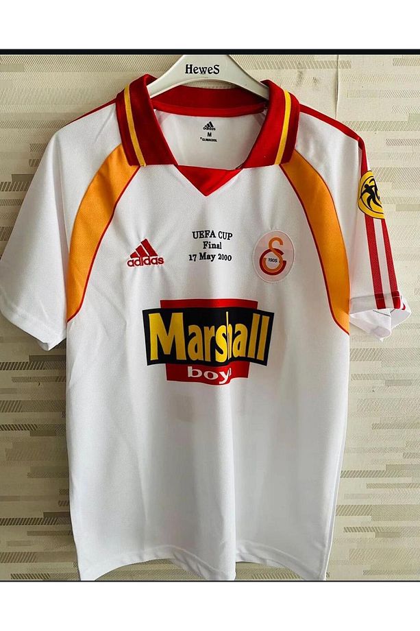 Ga.l.a.t.a.s.a.r.â'y -Efsanê - George-Hagi Retr'o Kısa Kol Yetişkin Futbol Formas - 2