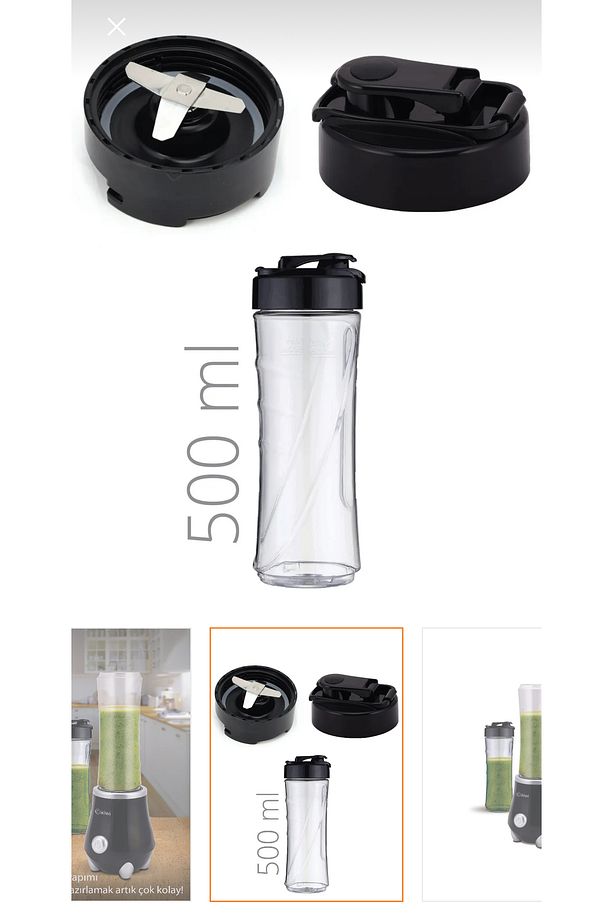 Ksb-2214 Standlı Sporcu Blender - Kişisel Smoothie Blender 500 ml Bardaklı - 2