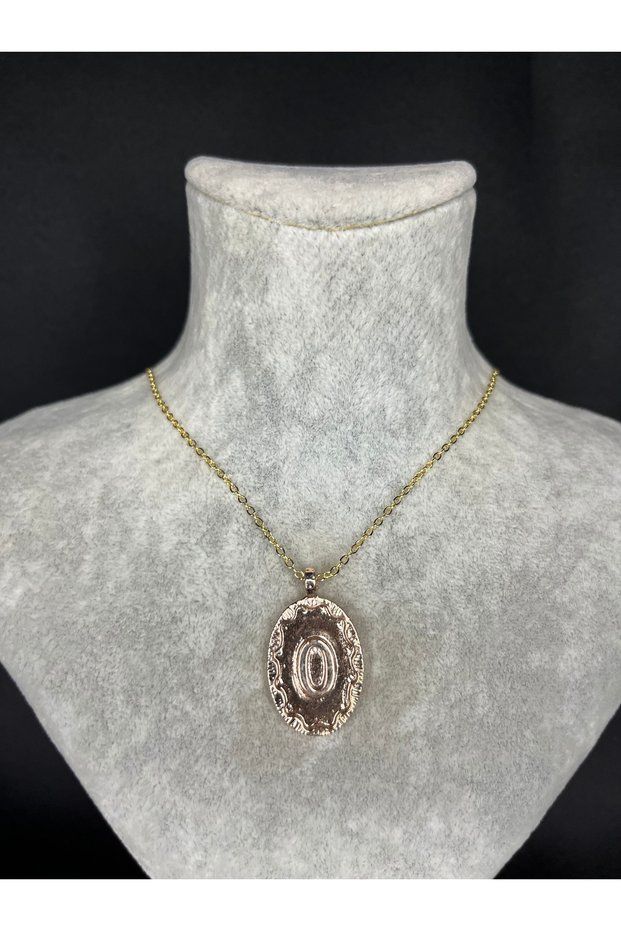 Letter O Gold Steel Necklace