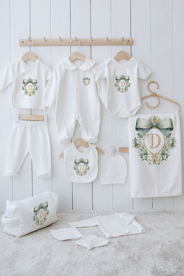 Organic 11-Piece Hospital Release - Green Royal Series - Letter D