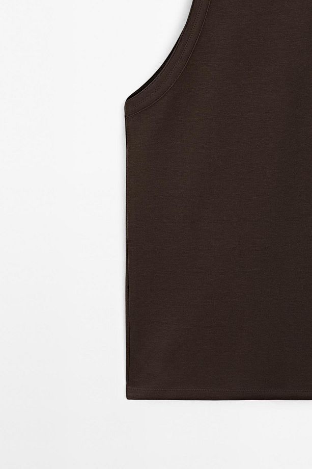Pamuklu halter yaka top - 7