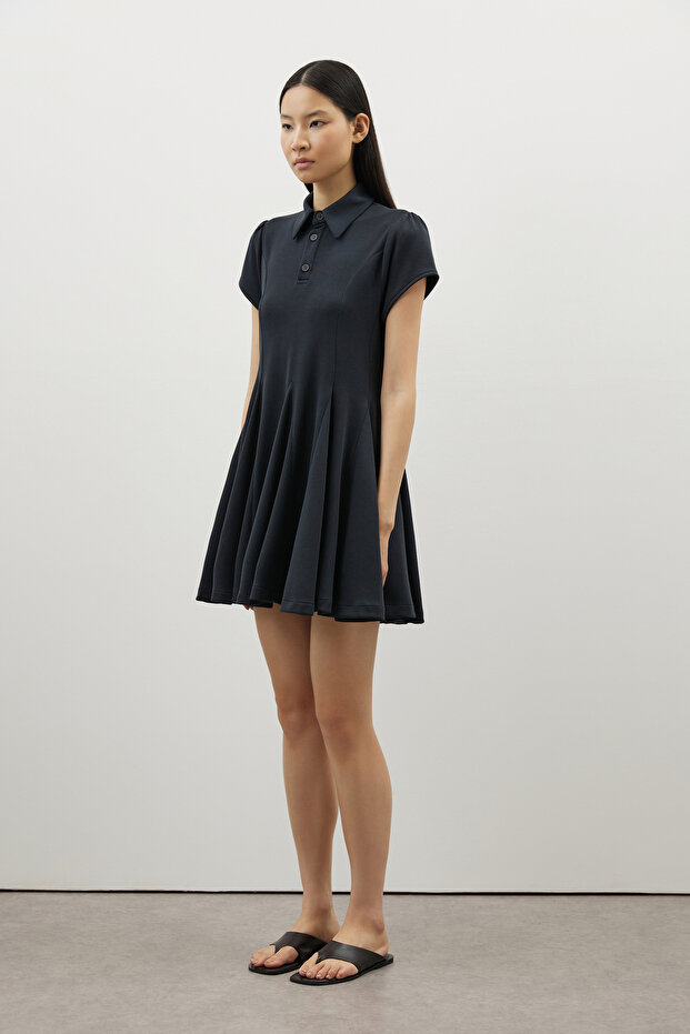 Modal Polo Yaka Elbise - 2