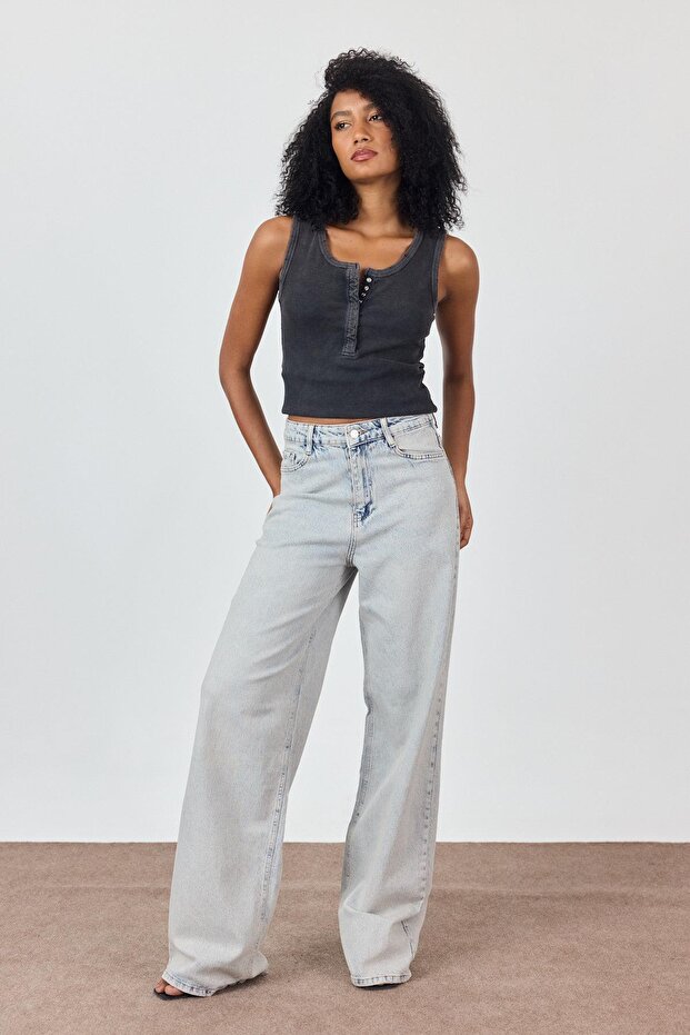 Μπλούζα Anthracite Faded Effect Snapback - 4