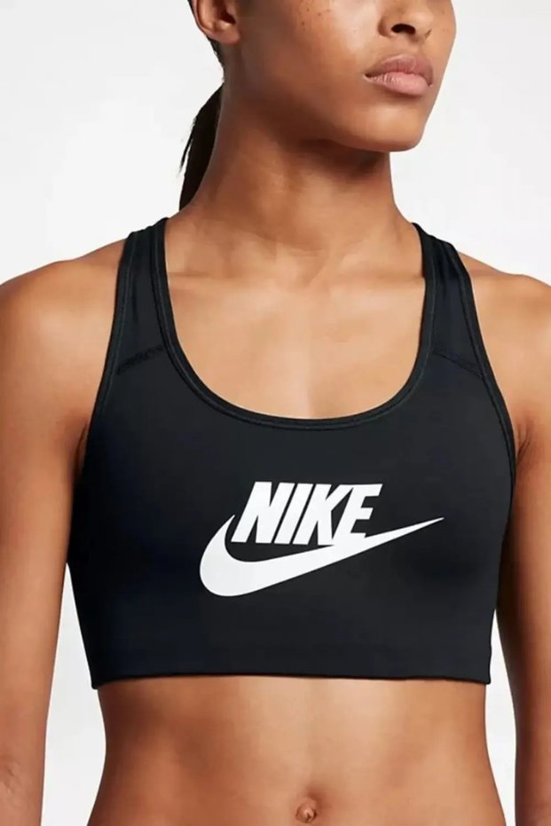 Swoosh Futura Women's Black Sports Bra - 899370-010