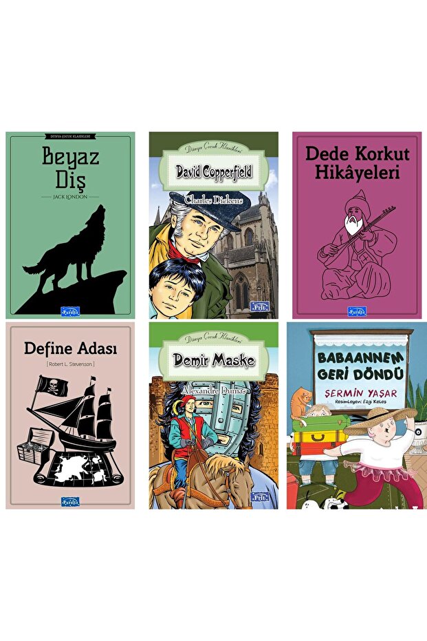 Babaannem Geri Döndü BEYAZ DİŞ . DEMİR MASKE . DEFİNE ADASI . DEDE KORKUT HİKAYELERİ 6-Book Set