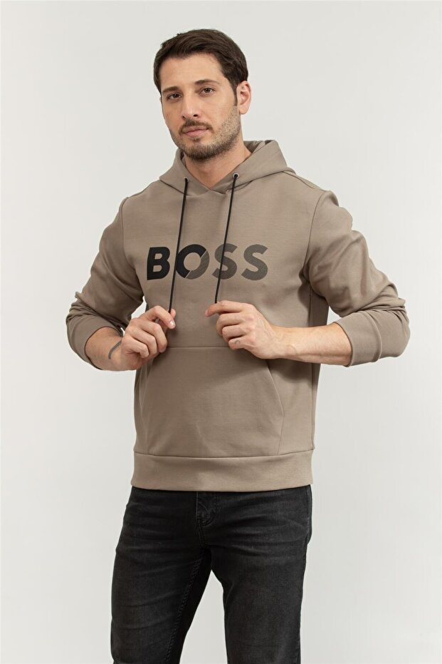 Erkek Kapüşonlu Sweatshirt Yeşil - 2