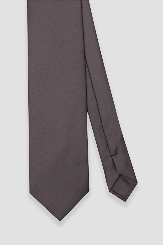 Tie 8 cm Microfiber Polyester Gray Men's Plain Tie - 2