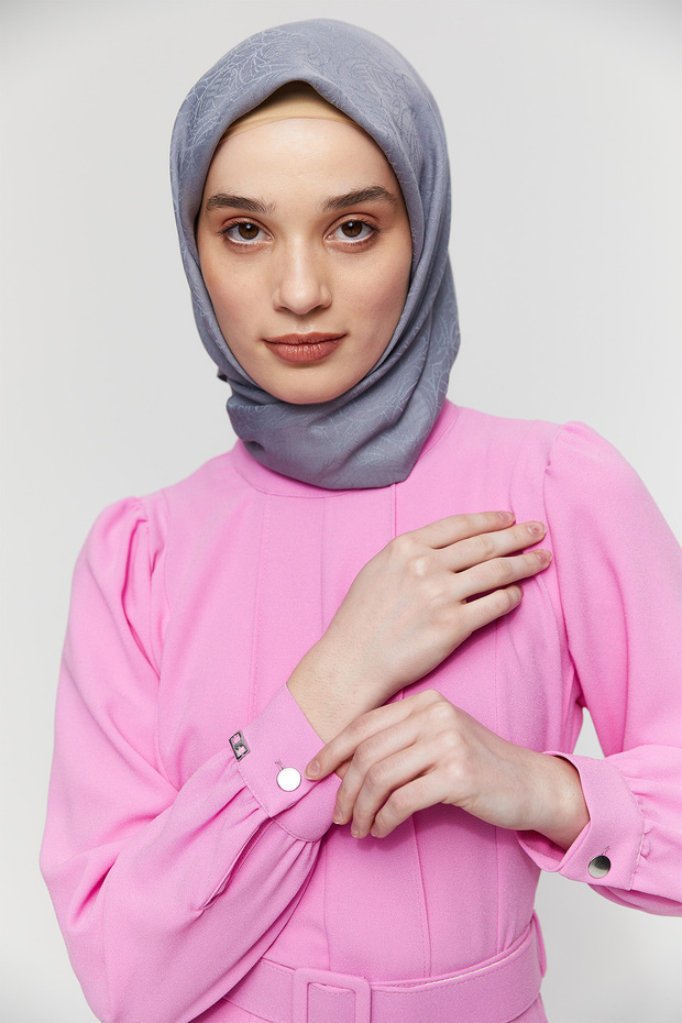 Kemerli Parçalı Elbise - 6