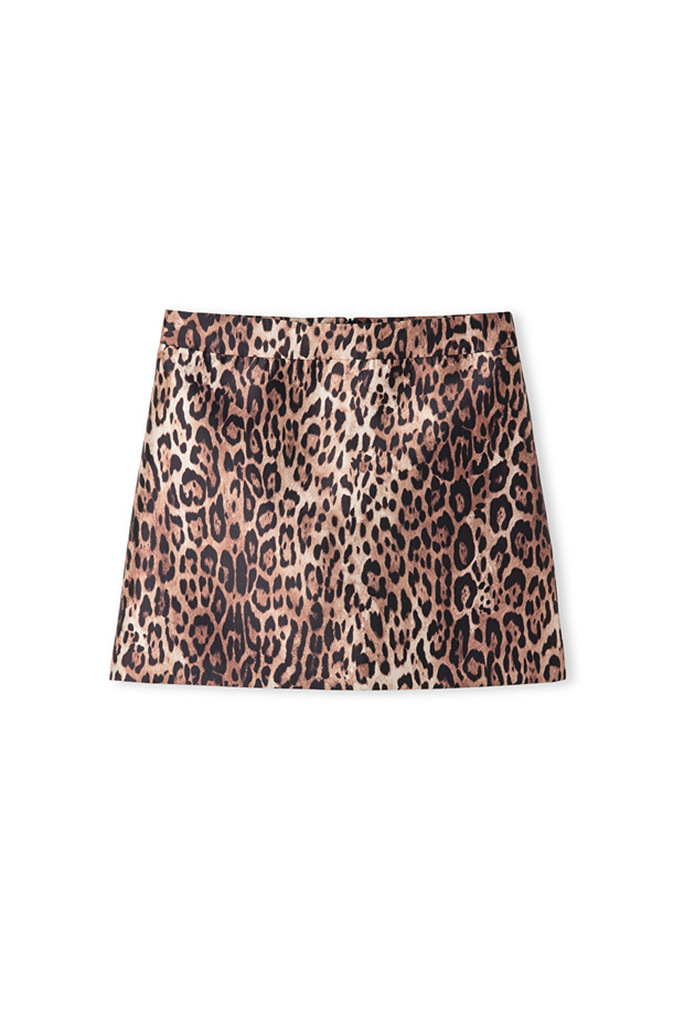 Leopar desen mini etek - 3