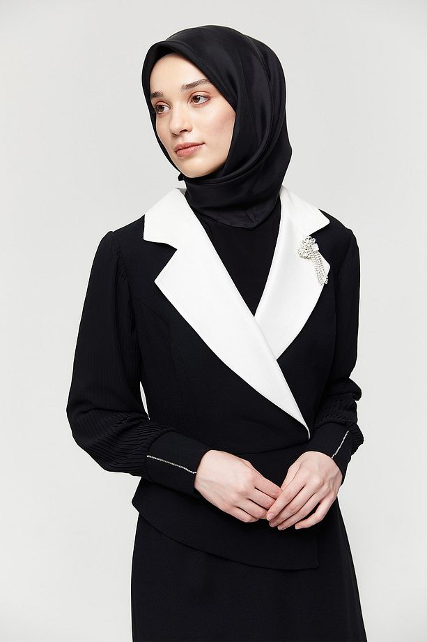 Broşlu Davet Elbise - 5