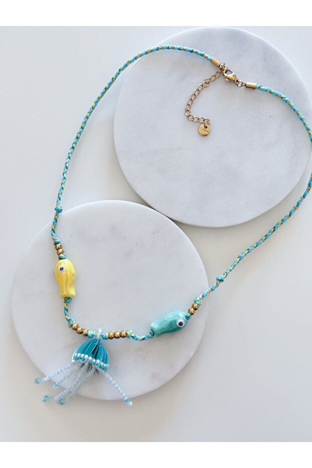 ÇELİK CHARM İP KOLYE - 2