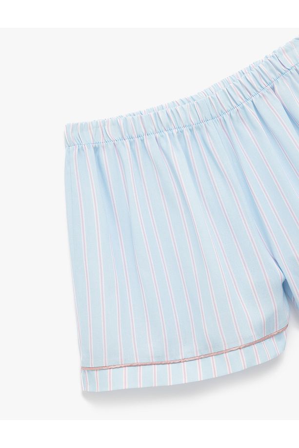 Rahat Kalıp Viskon Kumaş Pijama Şort - 3