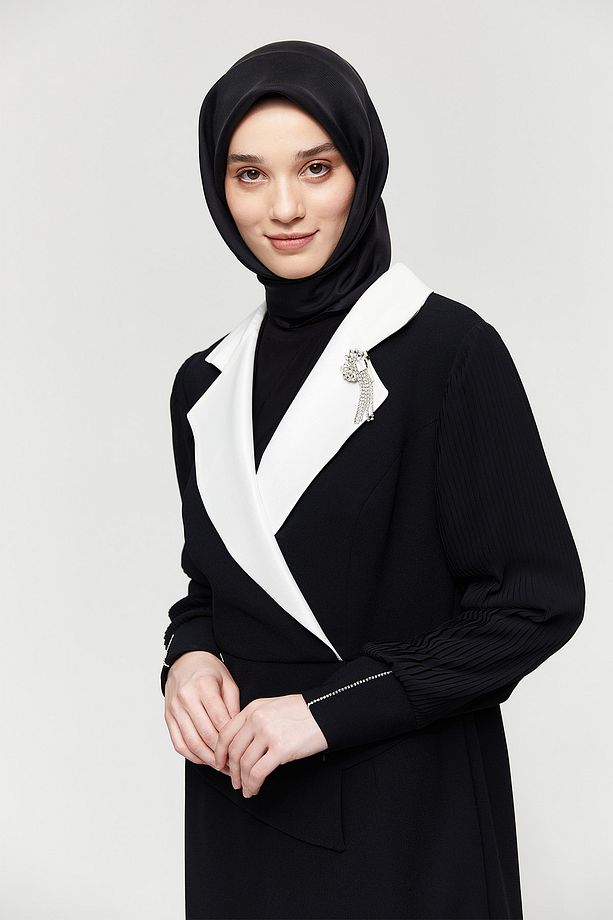 Broşlu Davet Elbise - 6