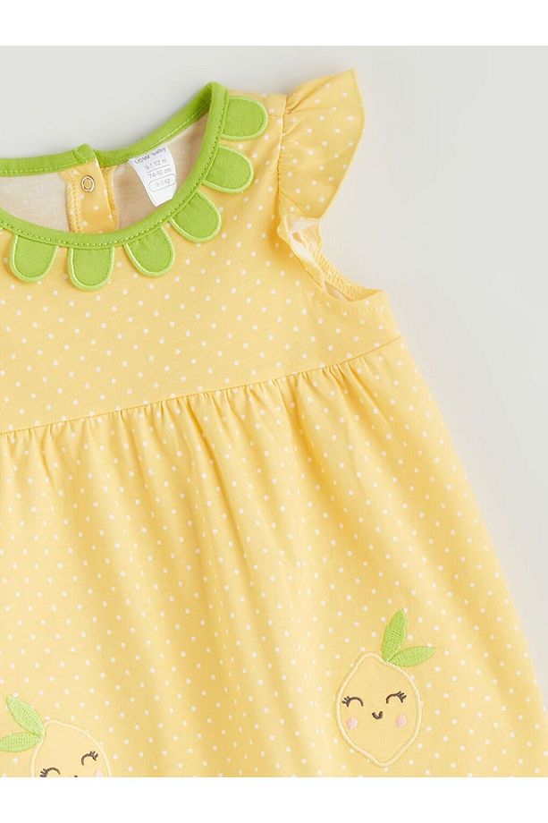 LCW baby Nakışlı Kız Bebek Tulum ve Şapka - 3