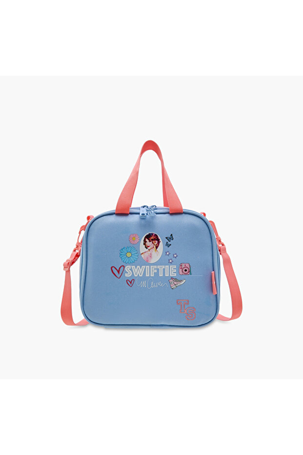 Taylor Swift Print Lunch Bag with Zip Closure