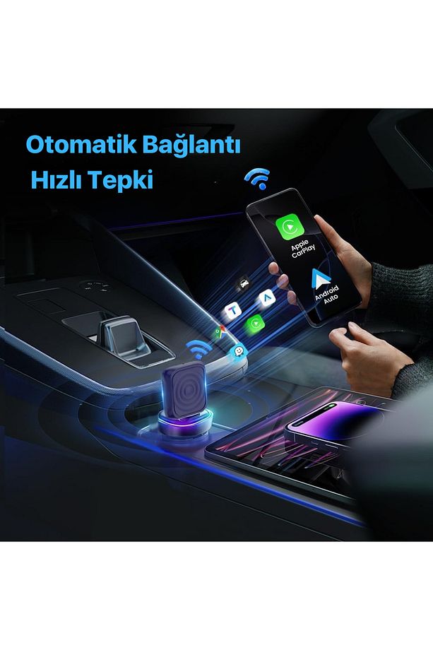 Carlinkit Mini Ultra 2025 Kablosuz CarPlay & Android Auto Adaptörü | iPhone ve Android Uyumlu - 5