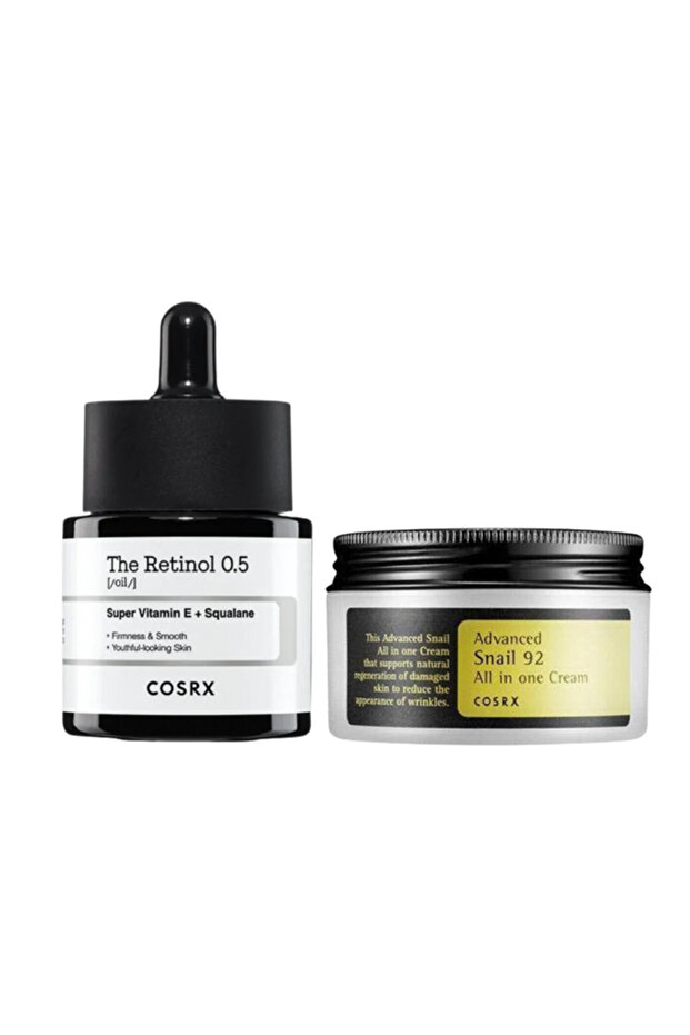 The Retinol 0.5 OIL Super Vitamin E + Squalane 20ml + Advanced SnaiI 92 All in One Cream 100g