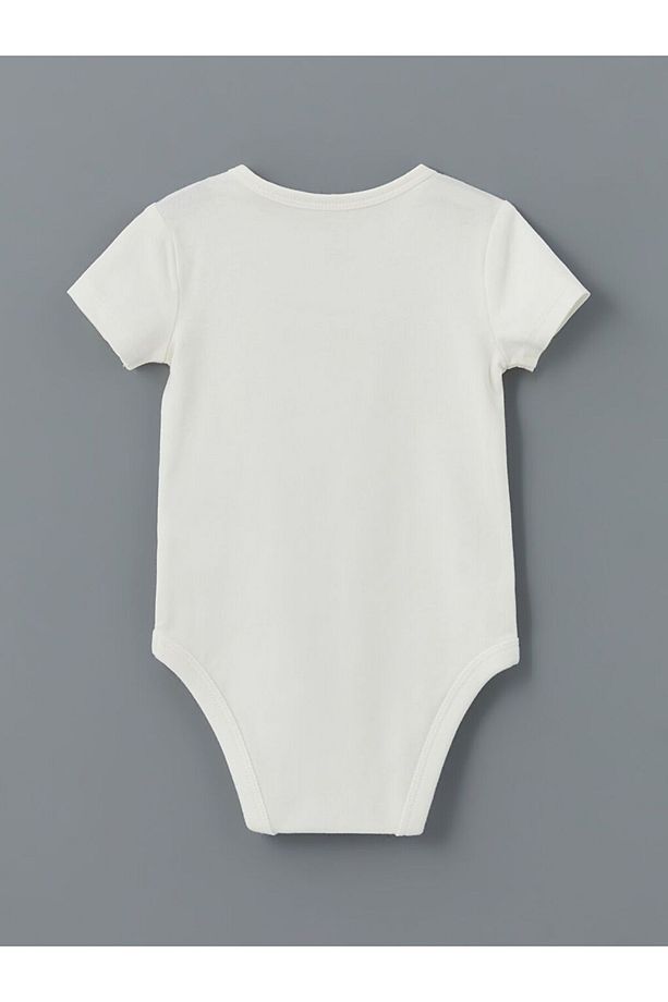 LCW baby Erkek Bebek Çıtçıtlı Body ve Şort 2'li - 5