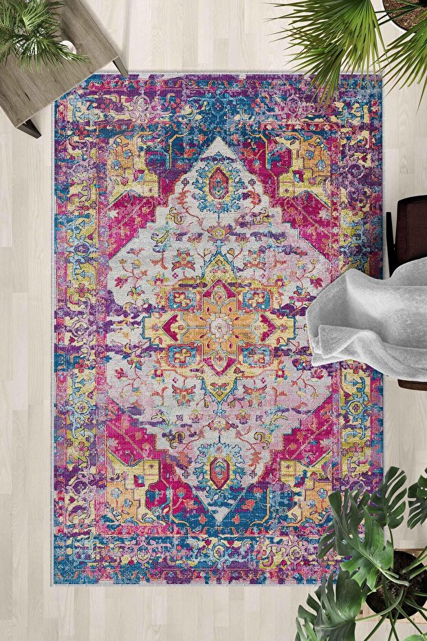 Non-Slip Base Washable Carpet – Modern Digital Printing Carpet for Kitchen, Living Room, Bedroom (Slnhali33
