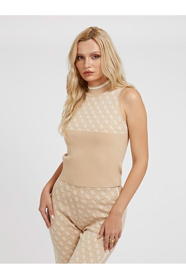 Kadın 4g Logolu Triko Üst - 1