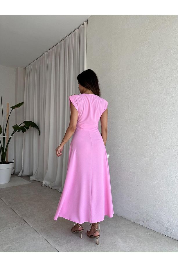 PAOLA Maxi Elbise 2305 - Pembe - 3