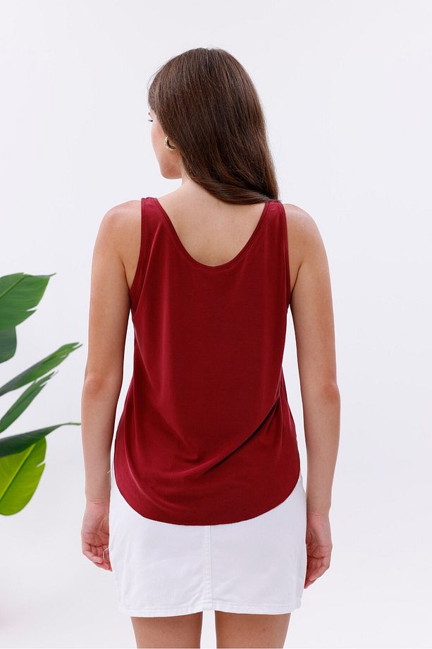 Likralı Modal Kumaş V Yaka Atlet - 6
