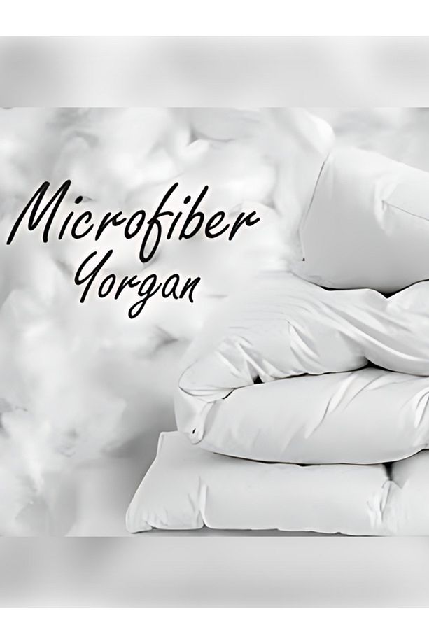 Mikrofiber Çift Kişilik Yorgan Beyaz 195*215 cm - 3