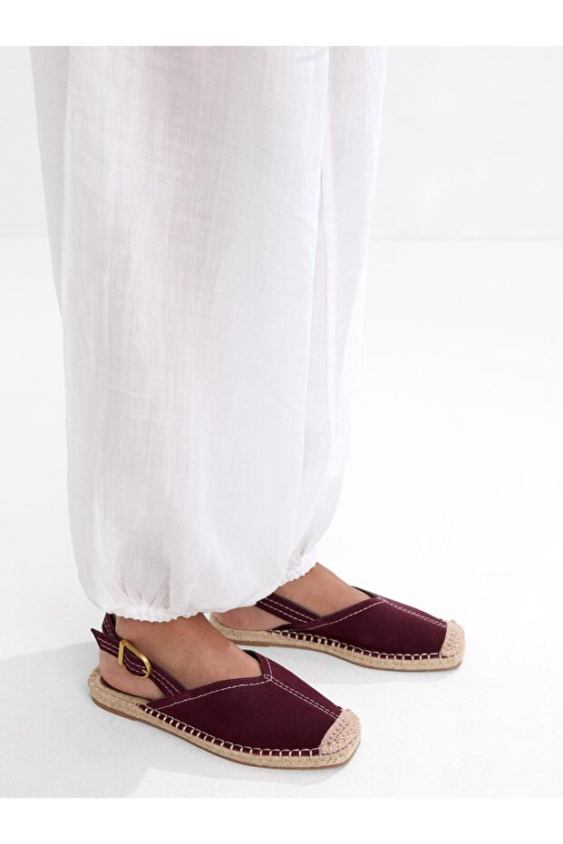 Tokalı Deri Espadril - 2