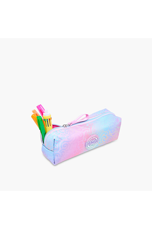 حقيبة أقلام رصاص مطبوعة بزهرة السوسن مع سحاب للإغلاق - 5