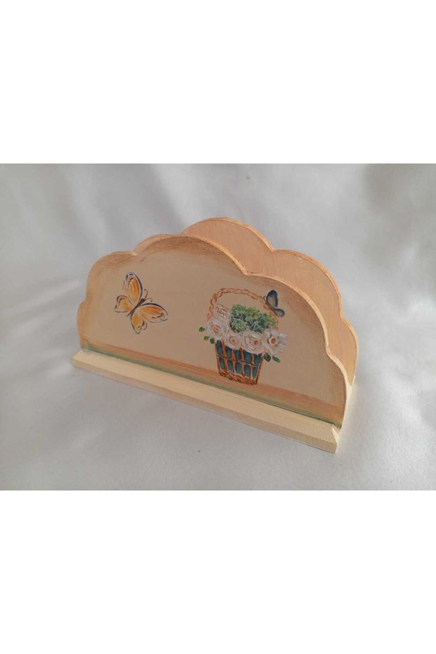 Handmade Wooden Wavy Napkin Holder (17 X 10 X 6 cm)