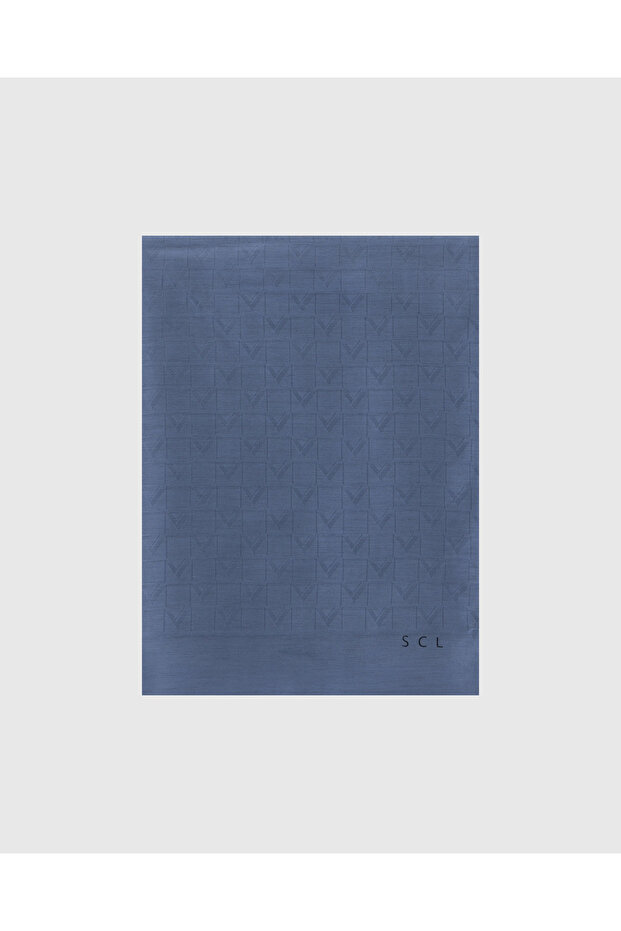 Desenli İpek Karışımlı Şal - 1