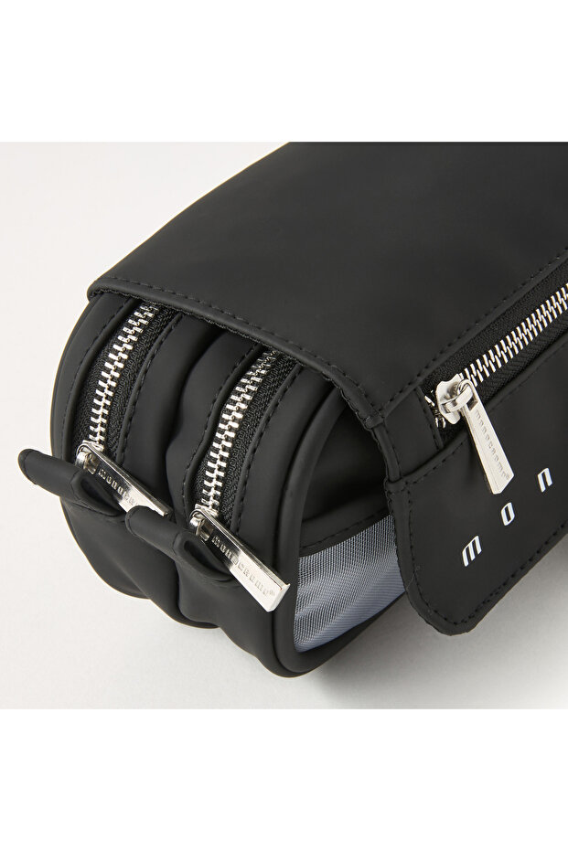 حقيبة أقلام مونوكرومو الصلبة ذات الحجرتين مع إغلاق بسحاب - 4