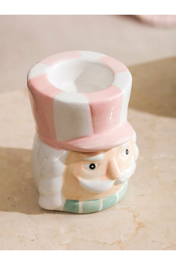LCW HOME Pembe Yılbaşı Temalı Seramik Mumluk 10 cm - 5