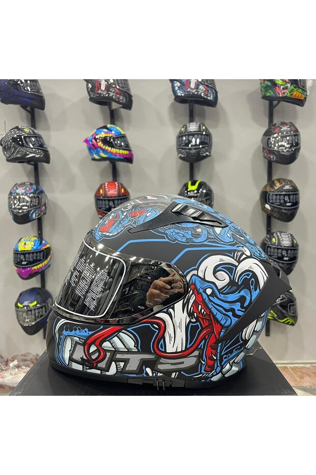 M-801 SNAKE Full Face Kask MYTH BLUE - 1