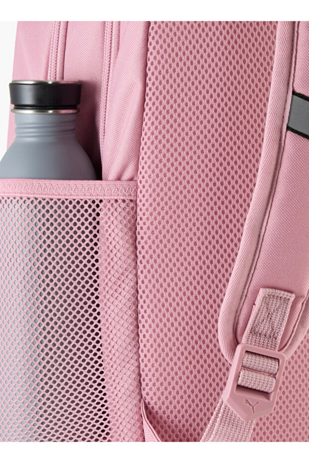 Girls Logo Embossed School Backpack with Adjustable Shoulder Straps and Zip Closure - 4