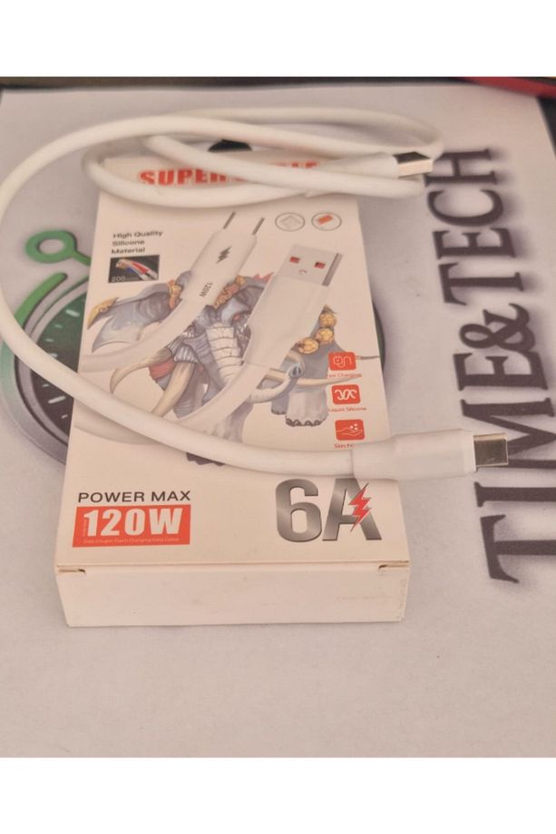 Type-c Uclu 6 Amper 120w Ultra Kalın Hızlı Şarj Kablosu Samsung Redmi Xiaomi - 4