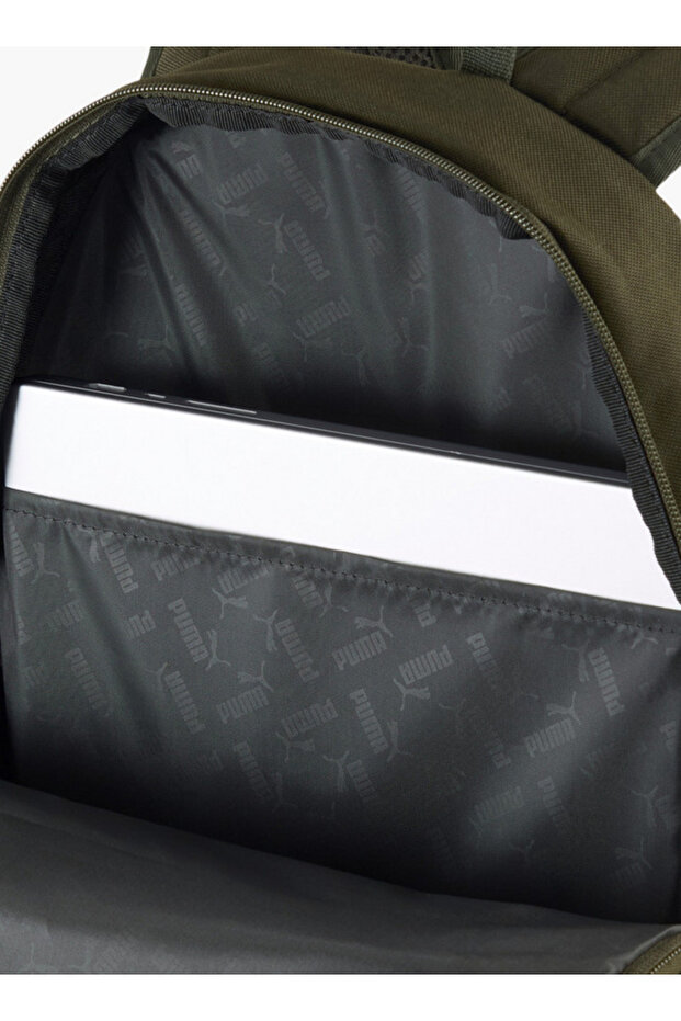 Logo Embossed School Backpack with Adjustable Shoulder Straps and Zip Closure - 6