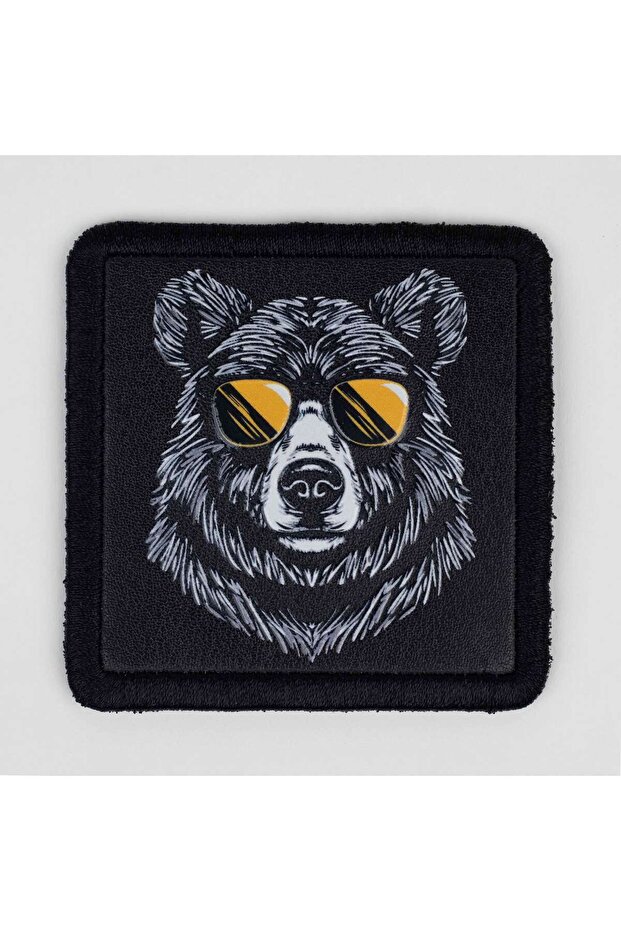 Braver Ayı Desenli Siyah Patch