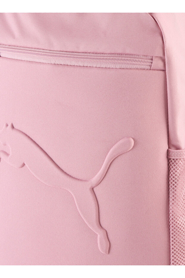 Girls Logo Embossed School Backpack with Adjustable Shoulder Straps and Zip Closure - 3