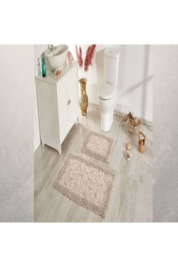 ÇAPA HOME PAMUK 2'Lİ BANYO PASPASI YAPRAK DESEN - 4