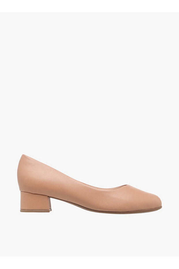 Solid Slip-On Pumps with Block Heels - 3