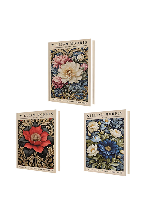 William Morris Flower Defter Seti 3 Defter - 1
