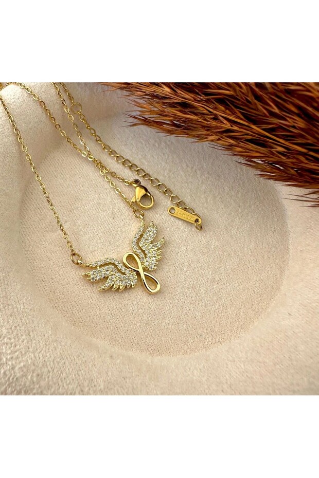 Sonsuzluk Kanat Model Kolye - 3