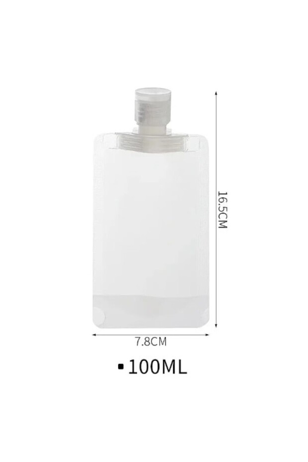 3 Adet 100ml Krem Şampuan Kabı Tekrar Kullanılabilir Set - 4