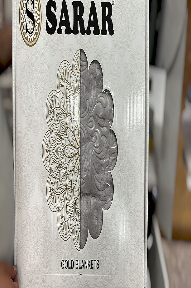 Gold Embos Çift Kişilik Battaniye - 1