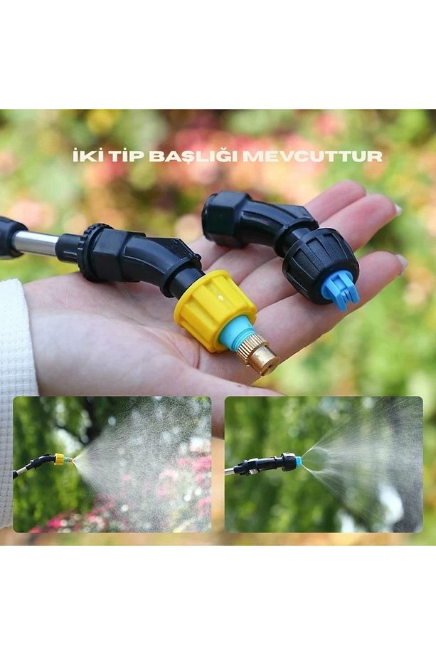 Elektrikli Yüksek Basınçlı Su Tabancası Bahçe Püskürtücü 5m Hortum 3 Nozul Araç Yıkama 7.4v - 4