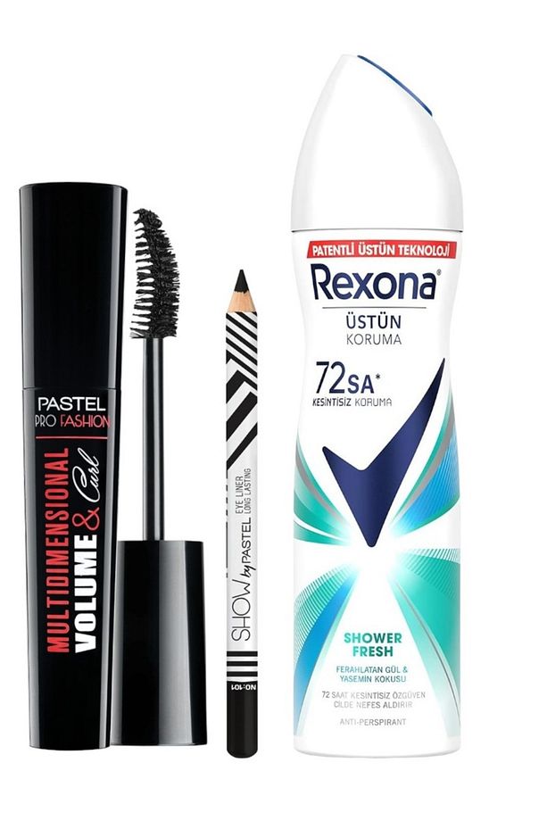 Multidimensional Volume&Curl Maskara + Siyah Göz Kalemi + Rexona-Deodorant Shower Fresh 150 ml - 1