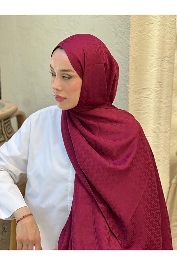 Silky Jacquard Series Melosia Pattern Shawl