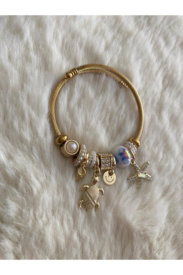 Charmlı Model Çelik Bileklik - 3