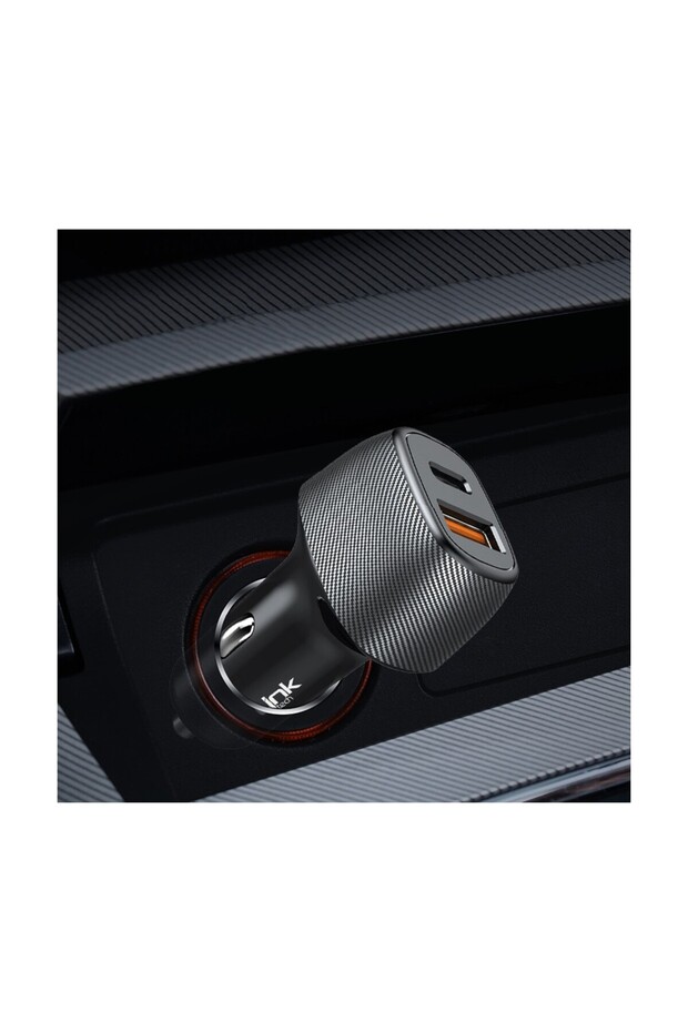 38W Safe Dual PD Araç Şarj Aleti 27W Lightning Kablolu - 4
